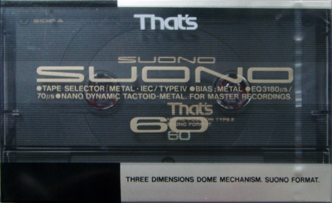 Compact Cassette Thats Suono 60 Type IV Metal 1988 Europe