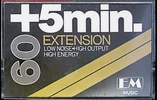 Compact Cassette Extension EM 60+5 Type I Normal 1981 Japan