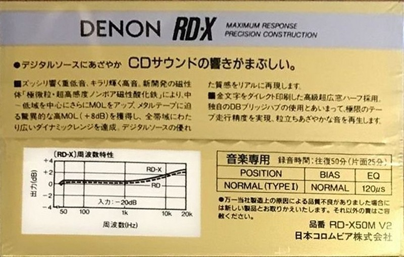 2 pack Denon RD-X 50 "RD-X50M V2" Type I Normal 1987 Japan
