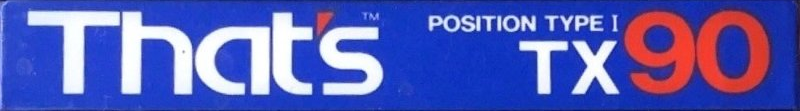 Compact Cassette Thats TX 90 Type I Normal 1987 Europe