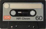 Compact Cassette ICM HIFI Chrom 60 "SF-Cassette" Type II Chrome 1982 Europe