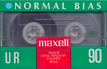 Compact Cassette Maxell UR 90 Type I Normal 1992 North America