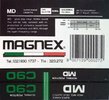 Compact Cassette Magnex 90 "MD" Type I Normal 1987 Europe
