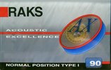 Compact Cassette RAKS AX 90 Type I Normal 1993 Europe