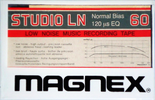 Compact Cassette Magnex Studio LN 60 Type I Normal 1983 Europe