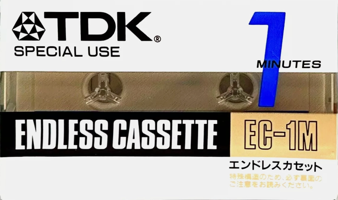 Compact Cassette TDK EC Endless 1 "EC-1MN" Endless Cassette 1990 Japan