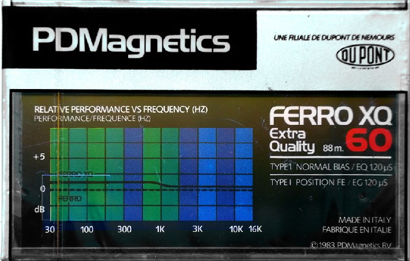 Compact Cassette PDM Ferro 60 "XQ" Type I Normal 1983 Europe