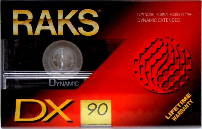 Compact Cassette RAKS DX 90 Type I Normal 1993 Europe