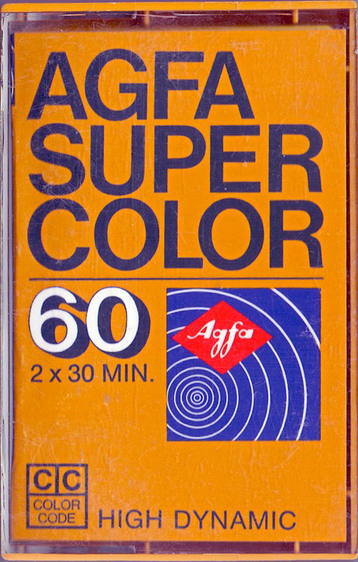 Compact Cassette AGFA SUPER COLOR 60 Type I Normal 1975 Europe