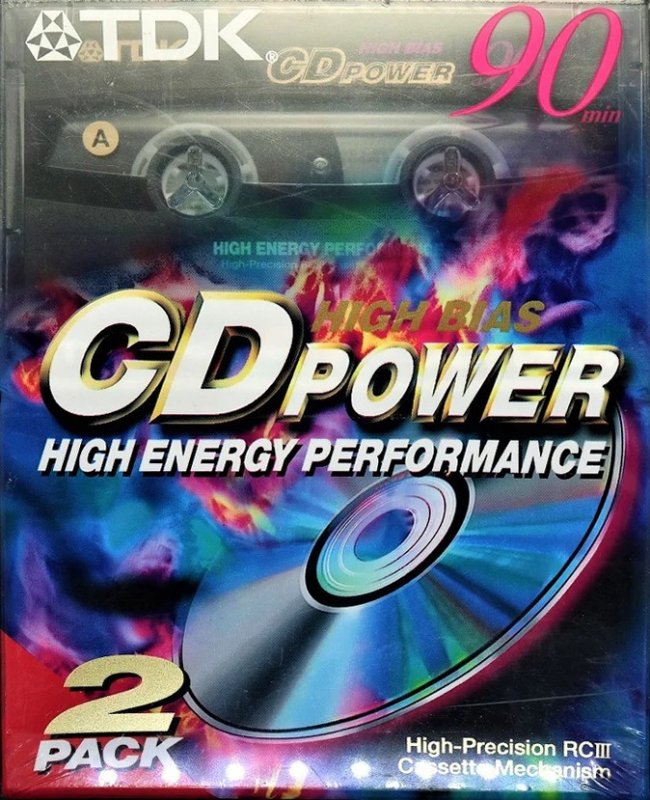 2 pack TDK CD Power 90 Type II Chrome 2001 North America