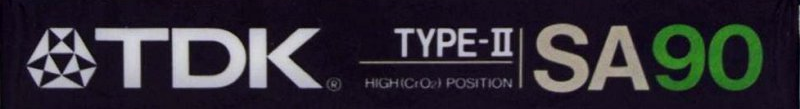Compact Cassette TDK SA 90 Type II Chrome 1986 Australia, Europe