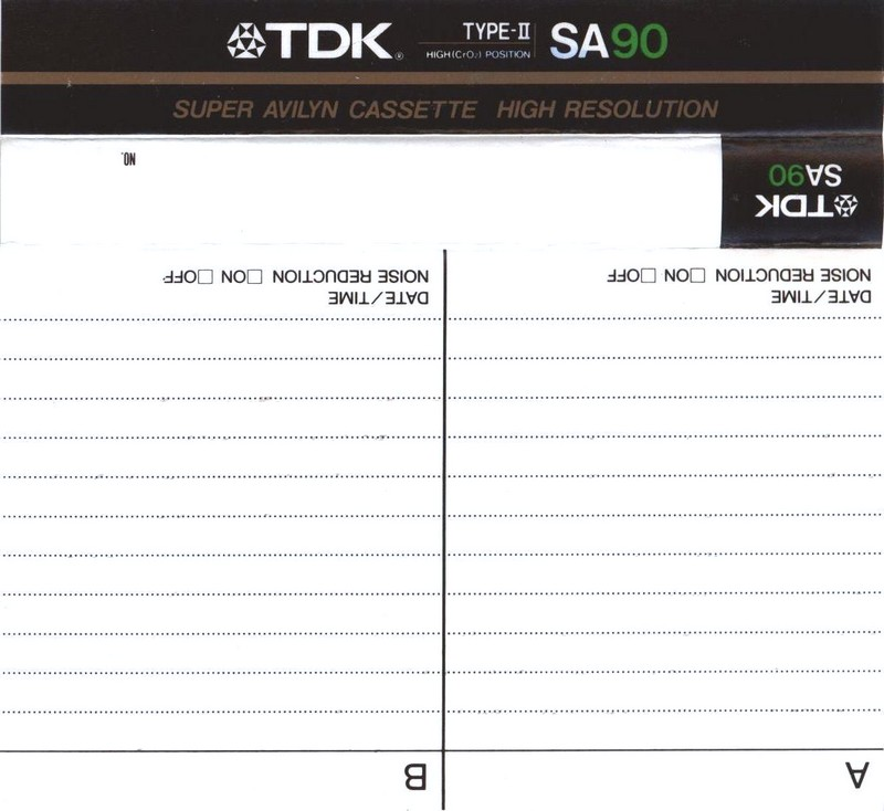 Compact Cassette TDK SA 90 Type II Chrome 1986 Australia, Europe