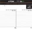 Compact Cassette TDK SA 90 Type II Chrome 1986 Australia, Europe