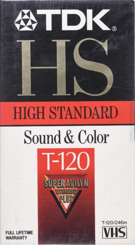 VHS, Video Home System TDK HS 120 Type II Chrome 1991 North America