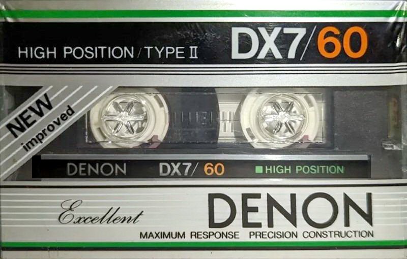 2 pack Denon DX7 60 "Exellent" Type II Chrome 1983 Japan