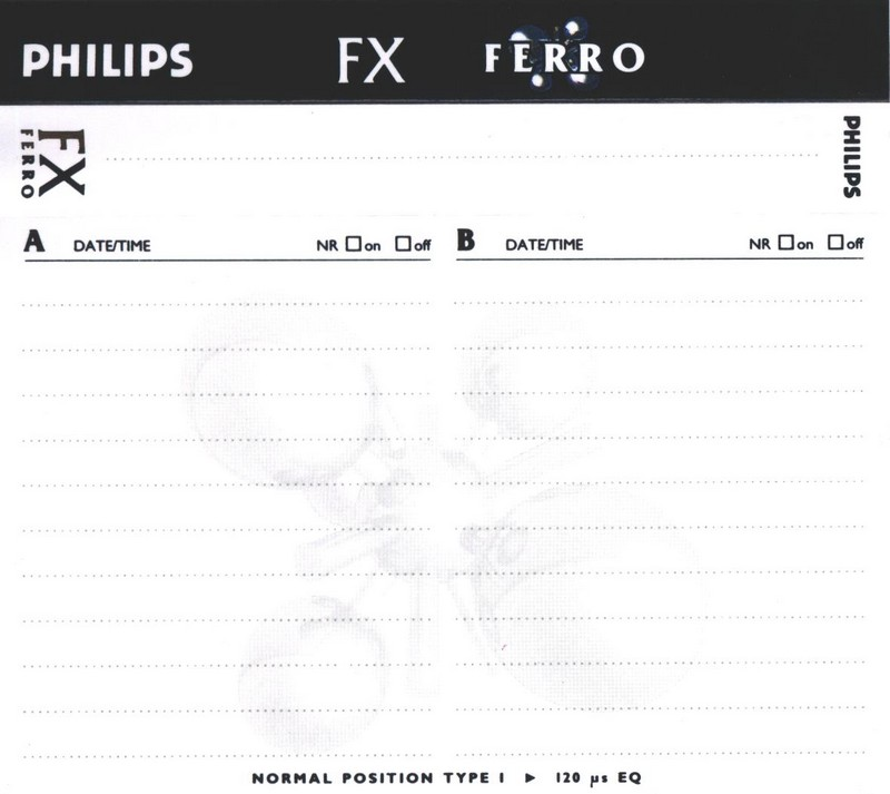 Compact Cassette Philips FX  Ferro 60 Type I Normal 1994 Europe