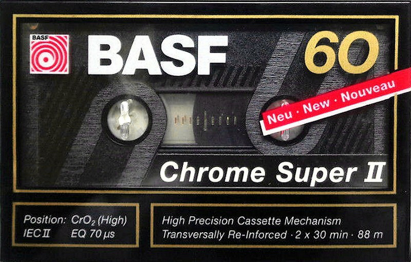 Compact Cassette BASF Chrome Super II 60 Type II Chrome 1989 Germany