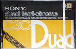 Compact Cassette Sony Duad 30 Type III Ferro Chrome 1977 Japan