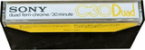 Compact Cassette Sony Duad 30 Type III Ferro Chrome 1977 Japan