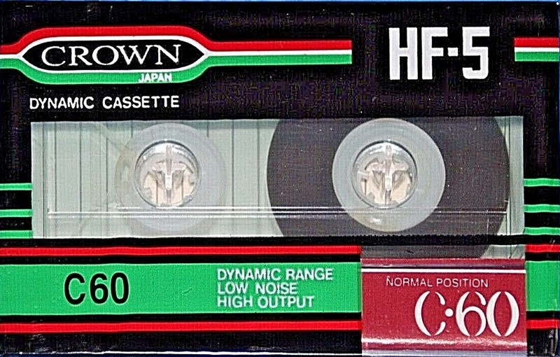 Compact Cassette Crown / Crown Radio Corporation HF-5 60 Type I Normal Europe