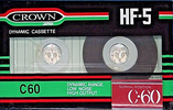 Compact Cassette Crown / Crown Radio Corporation HF-5 60 Type I Normal Europe