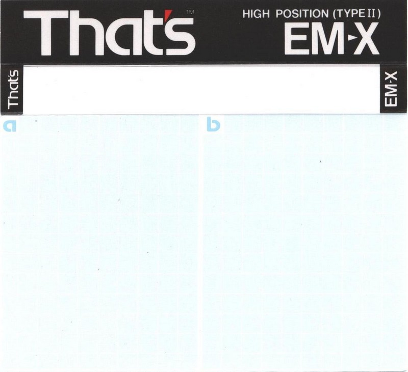 Compact Cassette Thats EM-X 60 Type II Chrome 1987 Europe