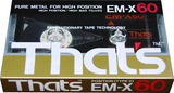 Compact Cassette Thats EM-X 60 Type II Chrome 1987 Europe