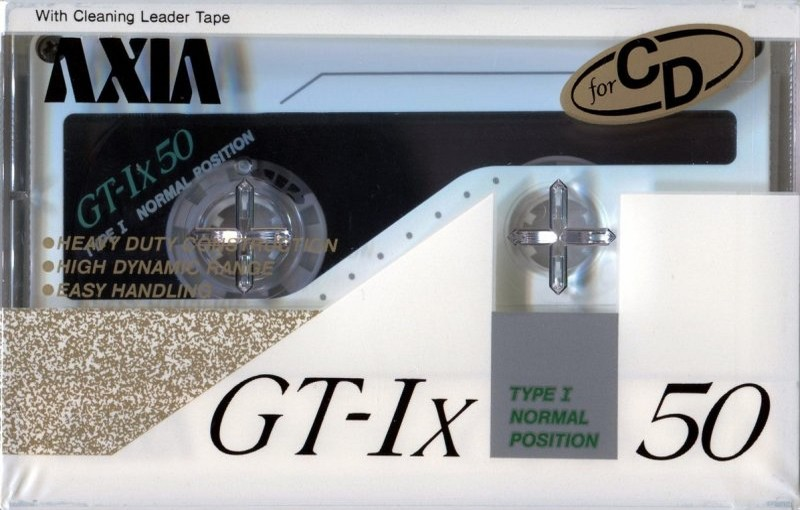 Compact Cassette AXIA GT-Ix 50 "GT-1x W 50" Type I Normal 1989 Japan
