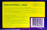 Compact Cassette Memorex dBS 110 Type I Normal 1989 North America