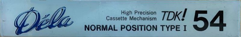 Compact Cassette TDK Dela 54 Type I Normal 1989 Japan