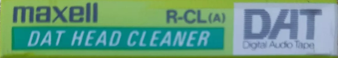 Digital Audio Tape Maxell "R-CL(A)" Cleaning Cassette Japan