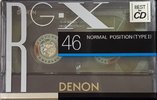 Compact Cassette Denon RG-X 46 Type I Normal 1990 Japan