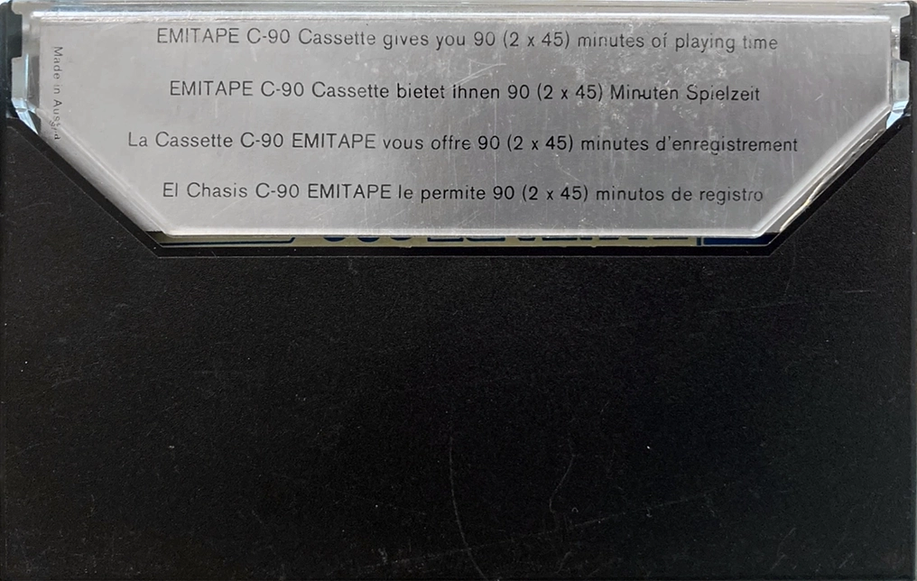 Compact Cassette EMITAPE 90 Type I Normal 1967 Europe