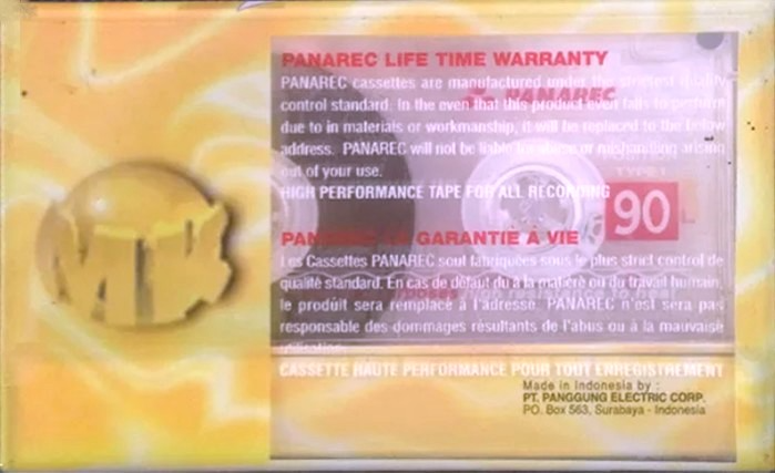Compact Cassette Panarec MK 90 Type I Normal Indonesia