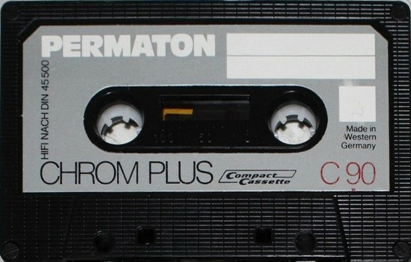 Compact Cassette Permaton Chrom Plus 90 Type II Chrome 1977 Germany