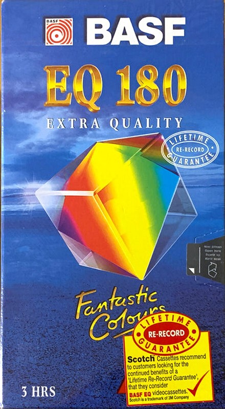 VHS, Video Home System BASF Extra Quality 180 Type II Chrome 1996 Europe