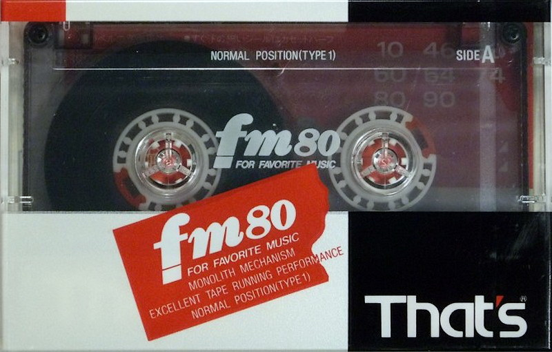 Compact Cassette Thats FM 80 Type I Normal 1989 Japan