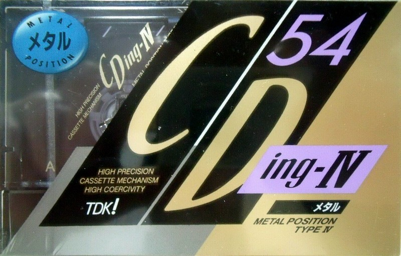 Compact Cassette TDK CDing Metal 54 &quot;CDING4-54M&quot; Type IV Metal 1990 Japan