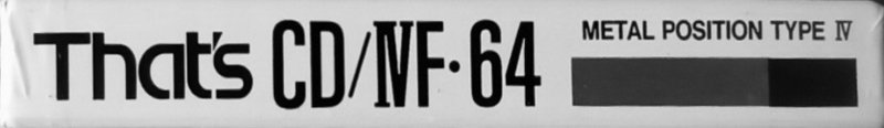 Compact Cassette Thats CD-IVF 64 Type IV Metal 1991 Japan