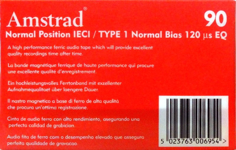 Compact Cassette Amstrad 90 Type I Normal Europe