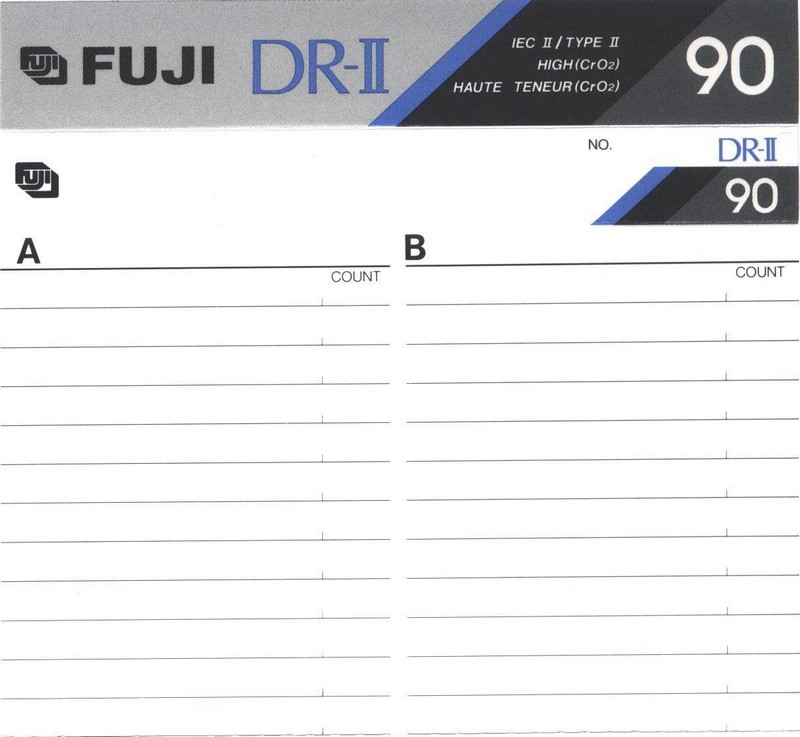 Compact Cassette Fuji DR-II 90 Type II Chrome 1989 North America