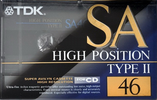 Compact Cassette TDK SA 46 "SA-46R" Type II Chrome 1992 Japan