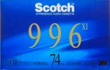 Compact Cassette Scotch 996 X 74 "996X1-74" Type I Normal 1993 Japan