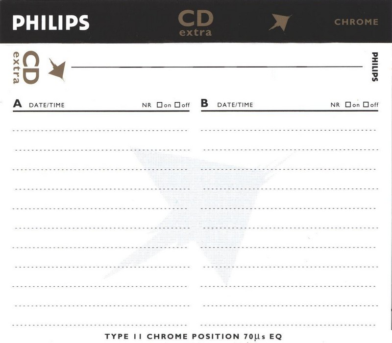 Compact Cassette Philips CD Extra 60 Type II Chrome 1997 Europe
