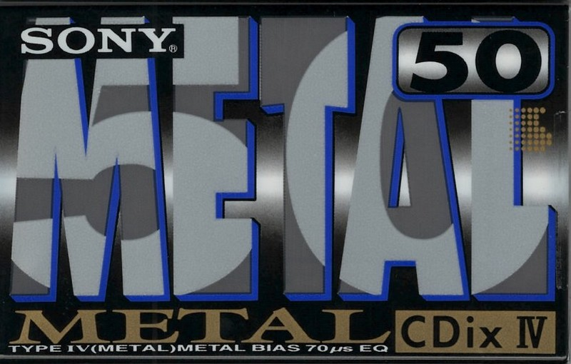 Compact Cassette Sony CDix IV 50 "C-50CDX4A" Type IV Metal 1992 Japan