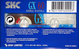 Compact Cassette SKC GX 60 Type I Normal 1995 Europe