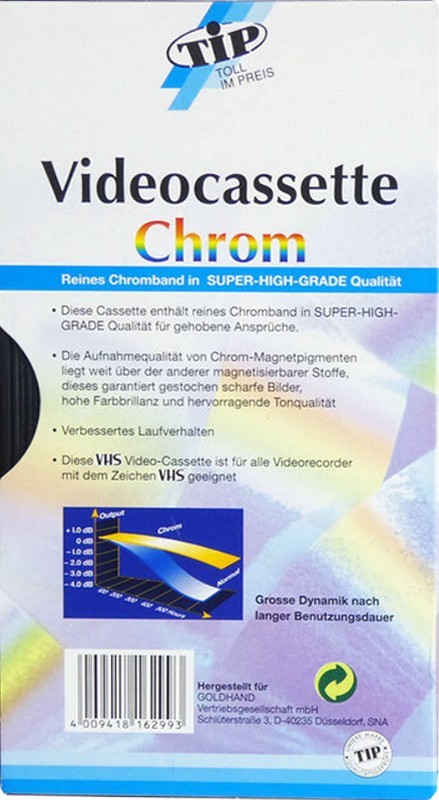 VHS, Video Home System TIP 240 Type II Chrome Germany