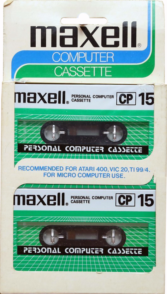 2 pack Maxell CP 15 Computer Cassette 1985 USA