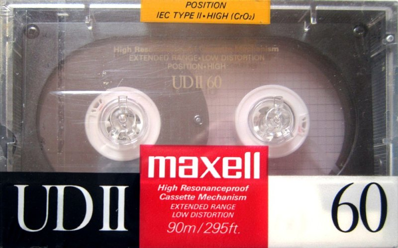 Compact Cassette Maxell UDII / UD2 60 Type II Chrome 1988 USA