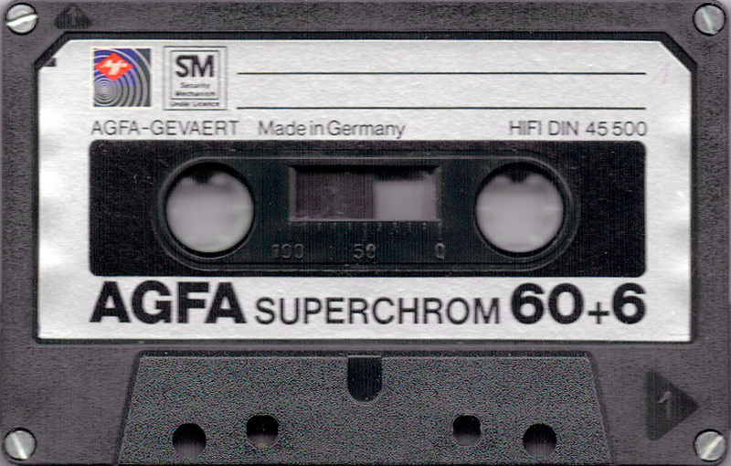 Compact Cassette AGFA Superchrom 60+6 Type II Chrome 1980 Europe